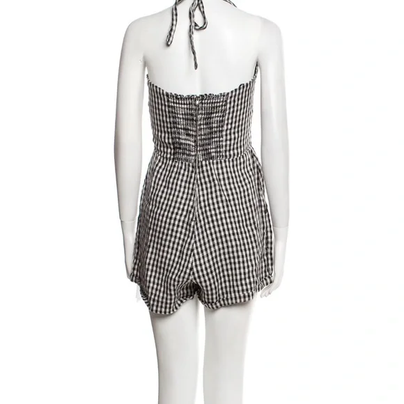 Reformation Black and White Jumpsuit with Halter Neckline - Picture 3 of 3